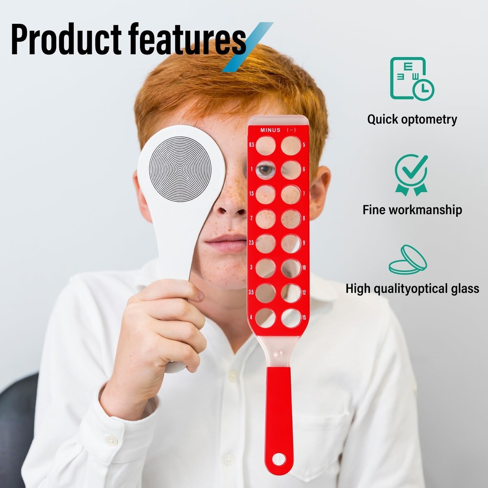 Professional Refraction Testing Set - 2 Bars 32 Spherical Lenses Ophthalmic E...