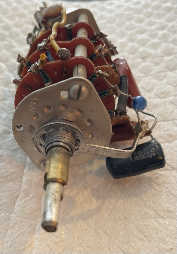 Vintage Multi-Wafer Rotary Switch Stepped Resistor Network Selector Assembly