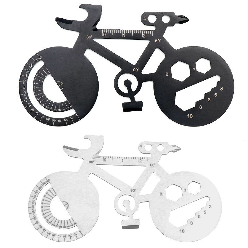 Bike-Shaped Multi-Function Tool Stainless Steel Bicycle Multi Tool with Screwdri