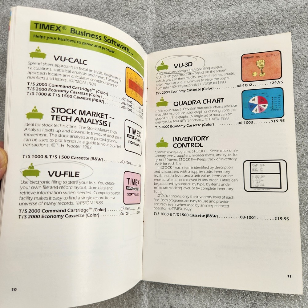 Timex Sinclair 1983 Computer Software Catalog. Winter Issue. Clean Condition