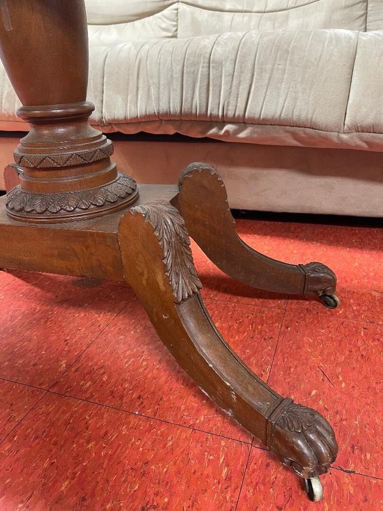 Antique French Solid Wood Folding-Over Games Table