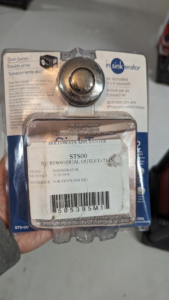 New InSinkErator STS-OO Sink Top Air Switch Dual Outlet