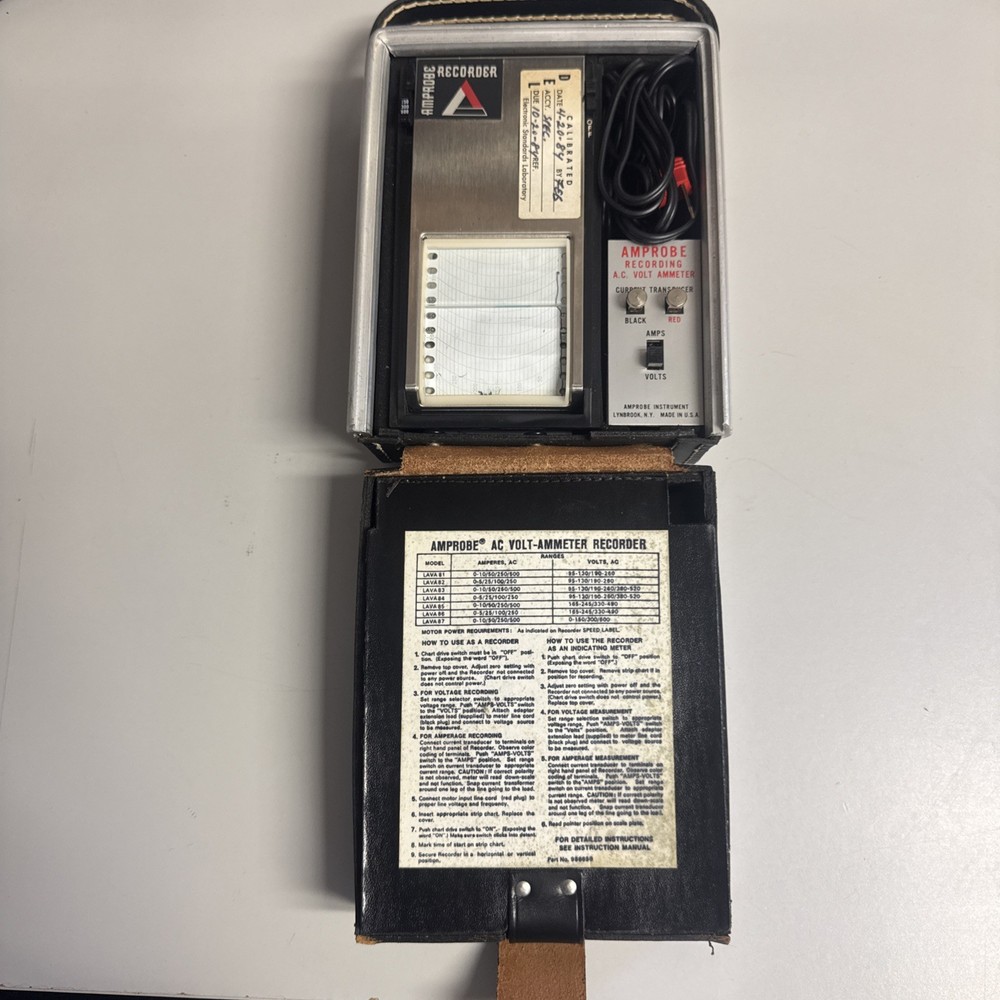 Vintage - AMPROBE Recorder Chart Printer - AC Volt Ammeter (item #80)