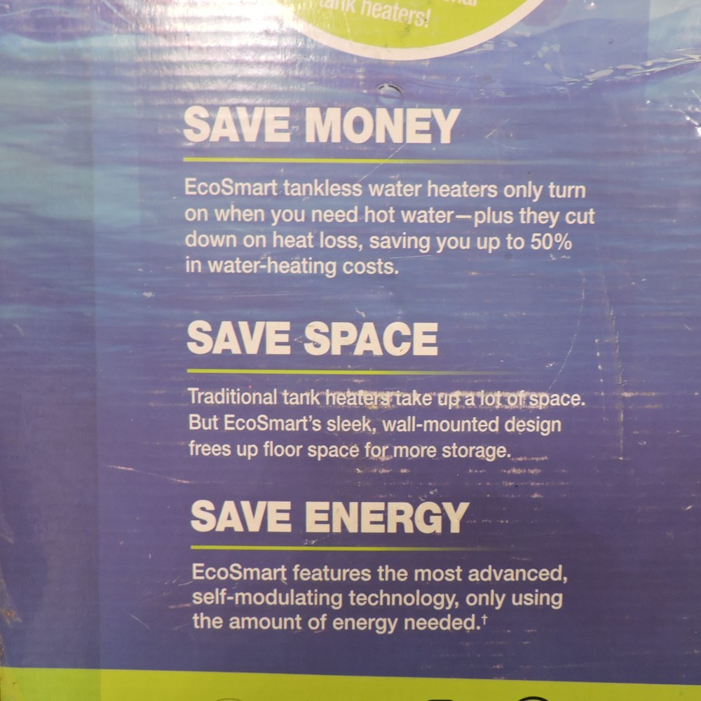 EcoSmart ECO 27 Electric Tankless Water Heater, 27 KW at 240 Volts, 112.5 Amps