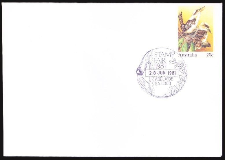 Australia 1981 Prepaid Envelope with cancellation, Birds, Kookaburra