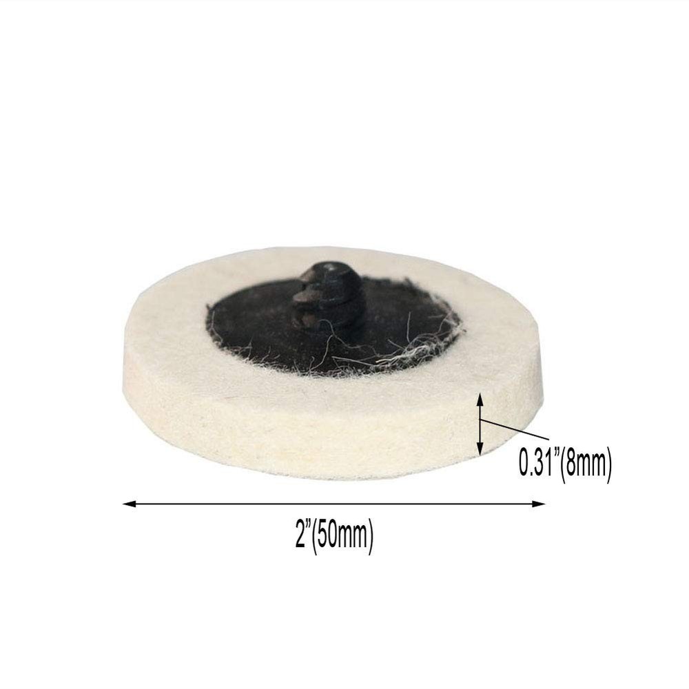 2 inch 15pcs Sanding Pad Wool Felt Quick Change Disc Roll Lock Surface...