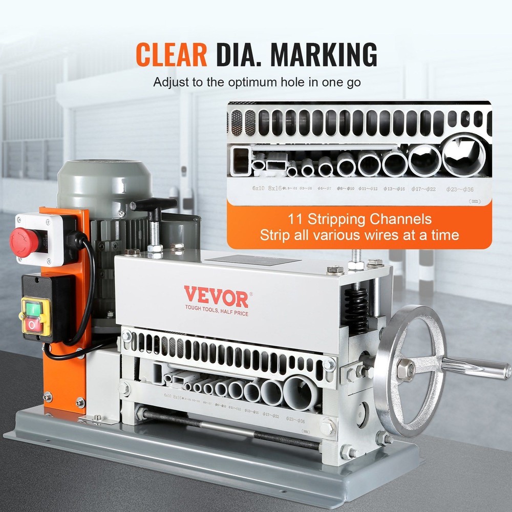1.42'' 370W 88ft/min 11-Channel Automatic Wire Stripper & Cable Peeler