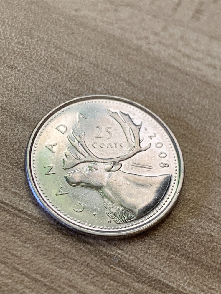 2008 Canada 25 Cents Quarter #B2