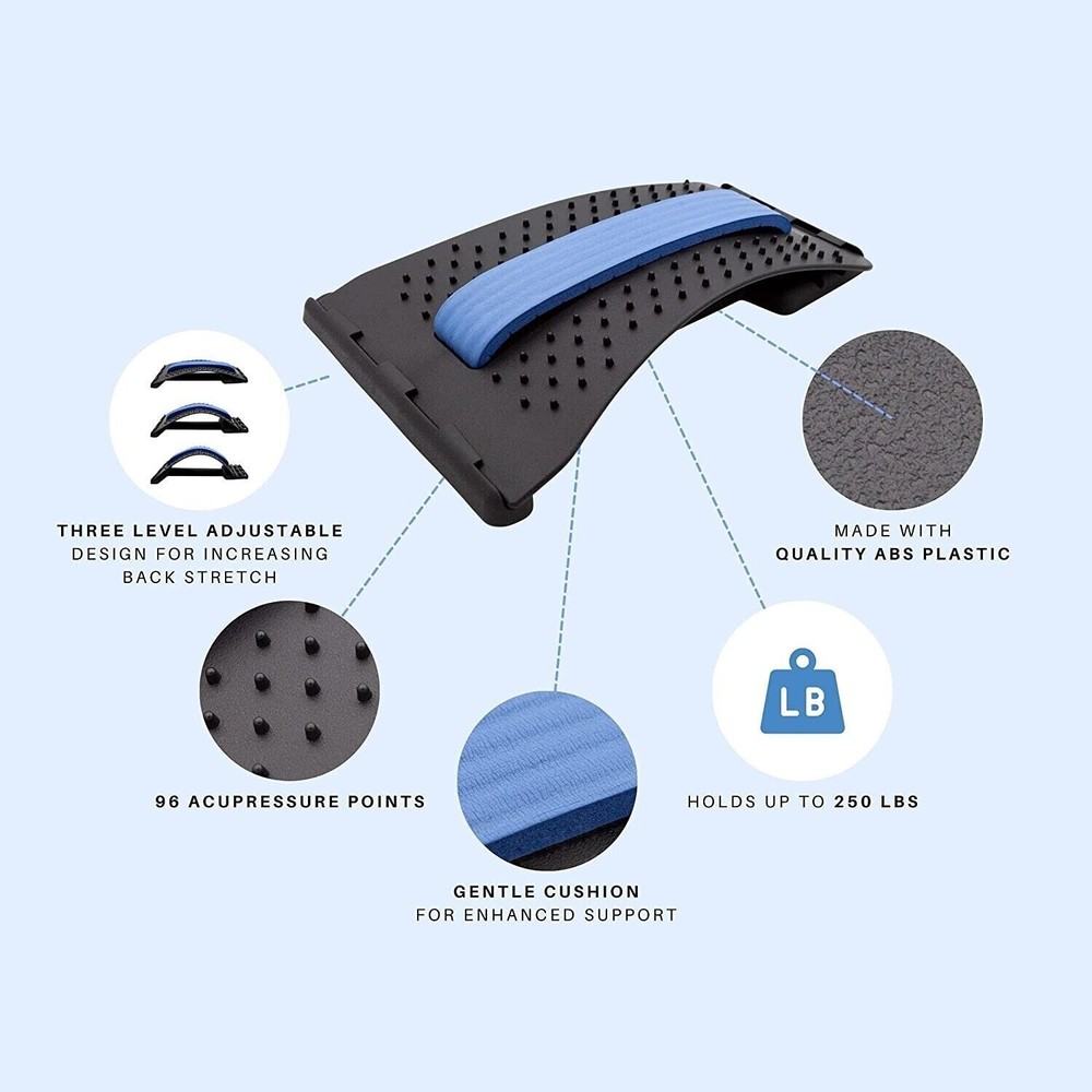 Bellevue Portable Chiro Board Back Cracker for Back Pain Relief - Back Stretcher
