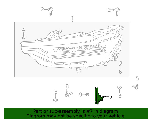 Genuine GM Driver Side Headlamp Bracket 39160712