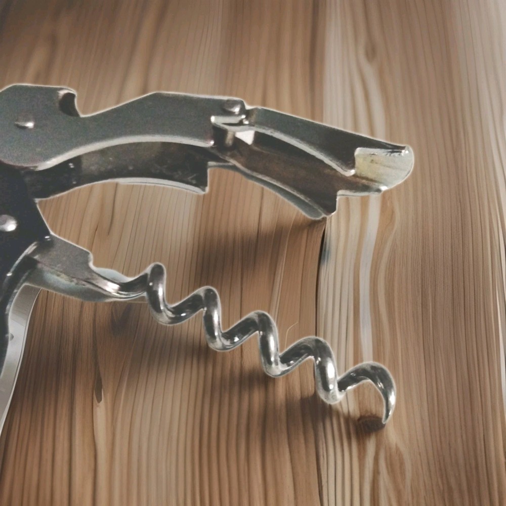Set Of 4 Black Wine Corkscrew Bottle Cap Openers