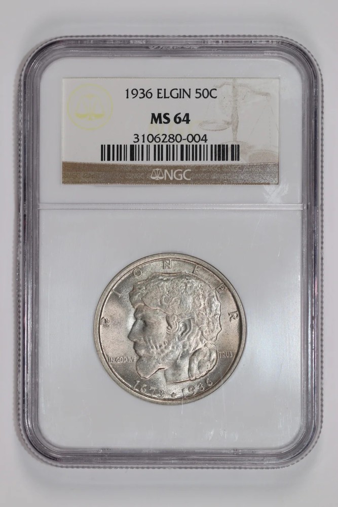 1936 ELGIN COMMEMORATIVE HALF DOLLAR NGC MS64