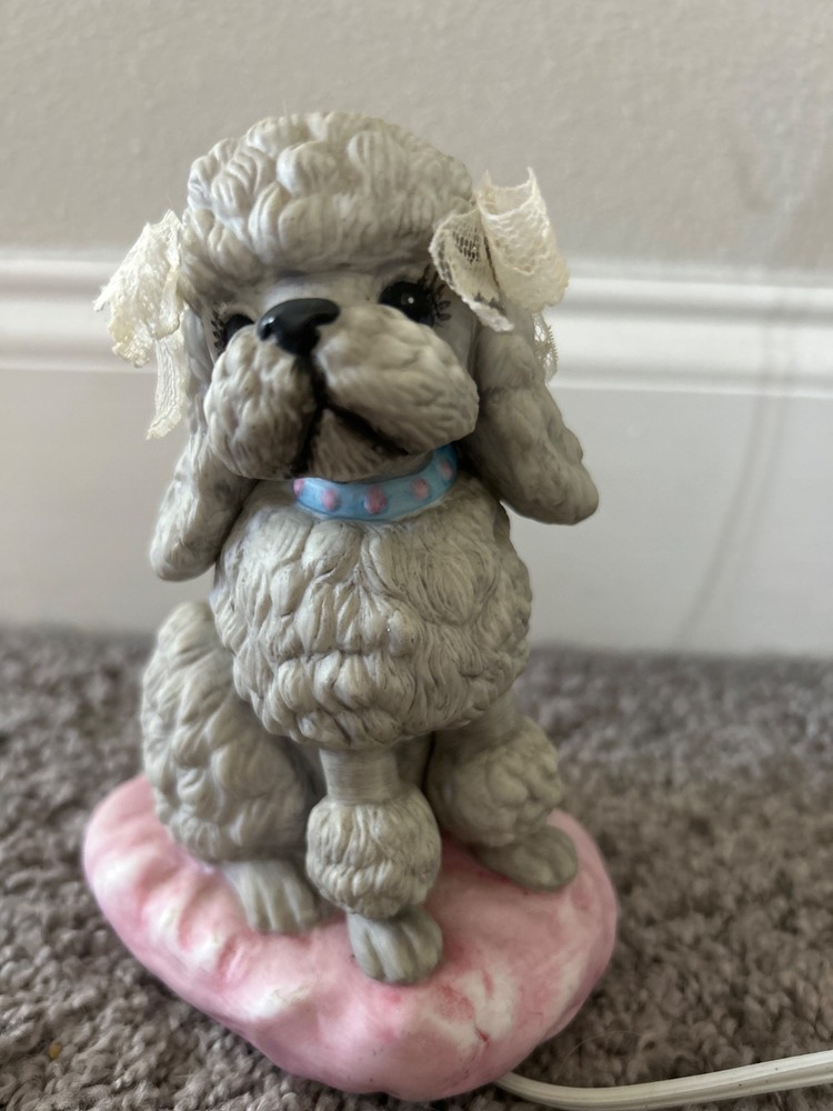 Poodle Night light made of ceramic (cintage)