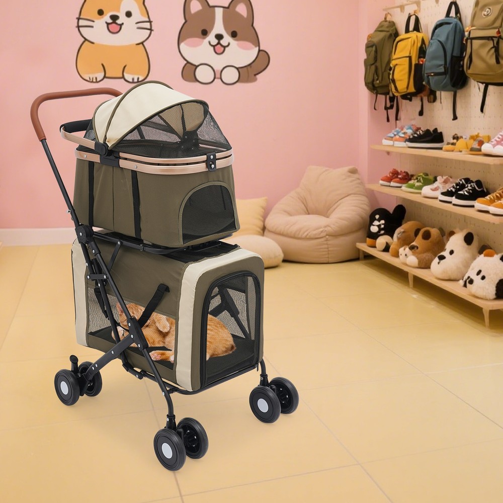 Dog & Cat Stroller Foldable Pet Stroller Foldable Pet Stroller for Small Dogs