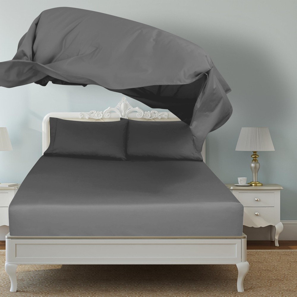 Royale Linens 6 Pack Bulk Flat Sheet Set - Top Sheets - Soft 1800 Microfiber ...