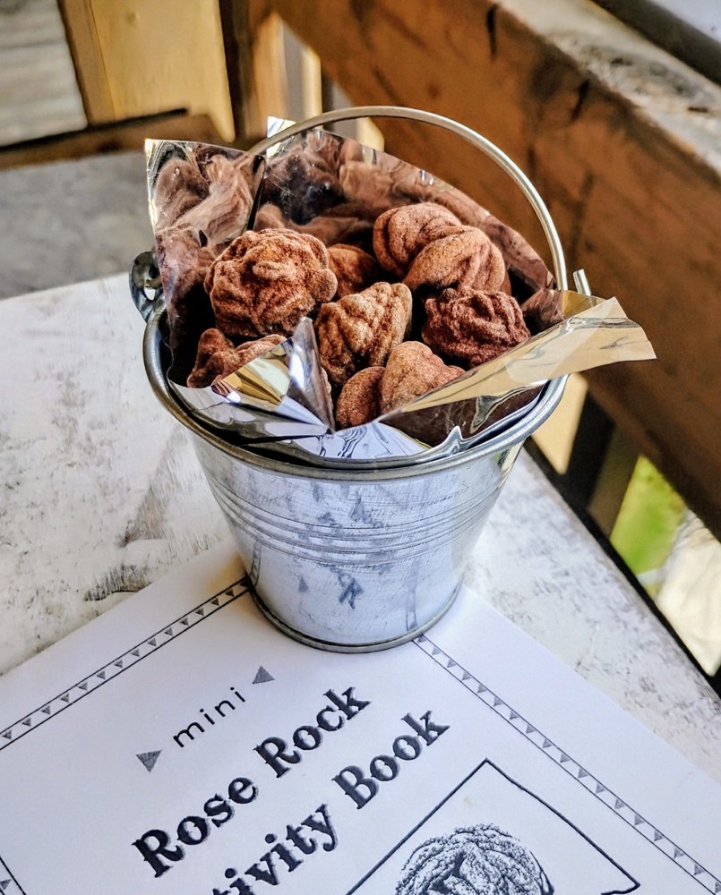 Oklahoma Barite Rose Rock Pail w/ Activity Book