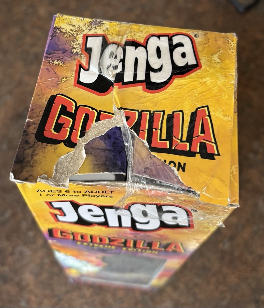 Jenga Godzilla Extreme Edition 54 Blocks Loading tray