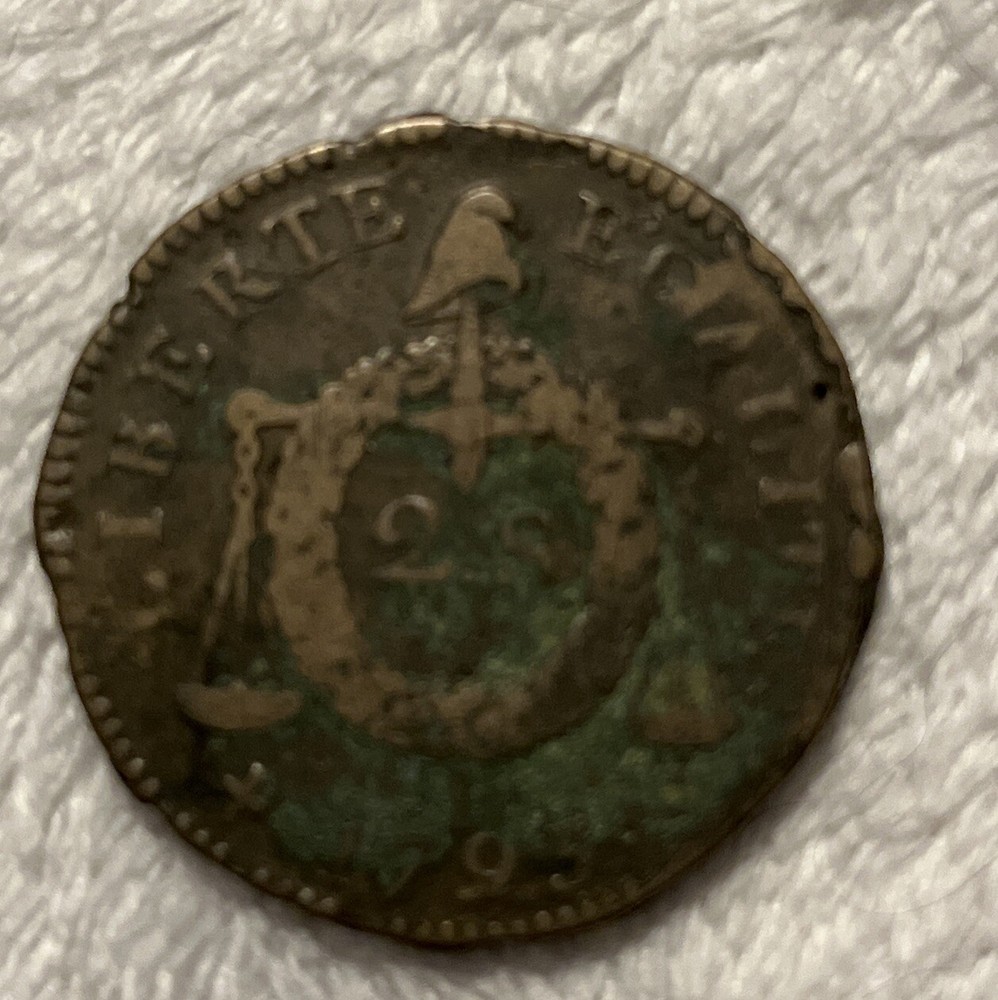 France 2 Soles 1793-cow