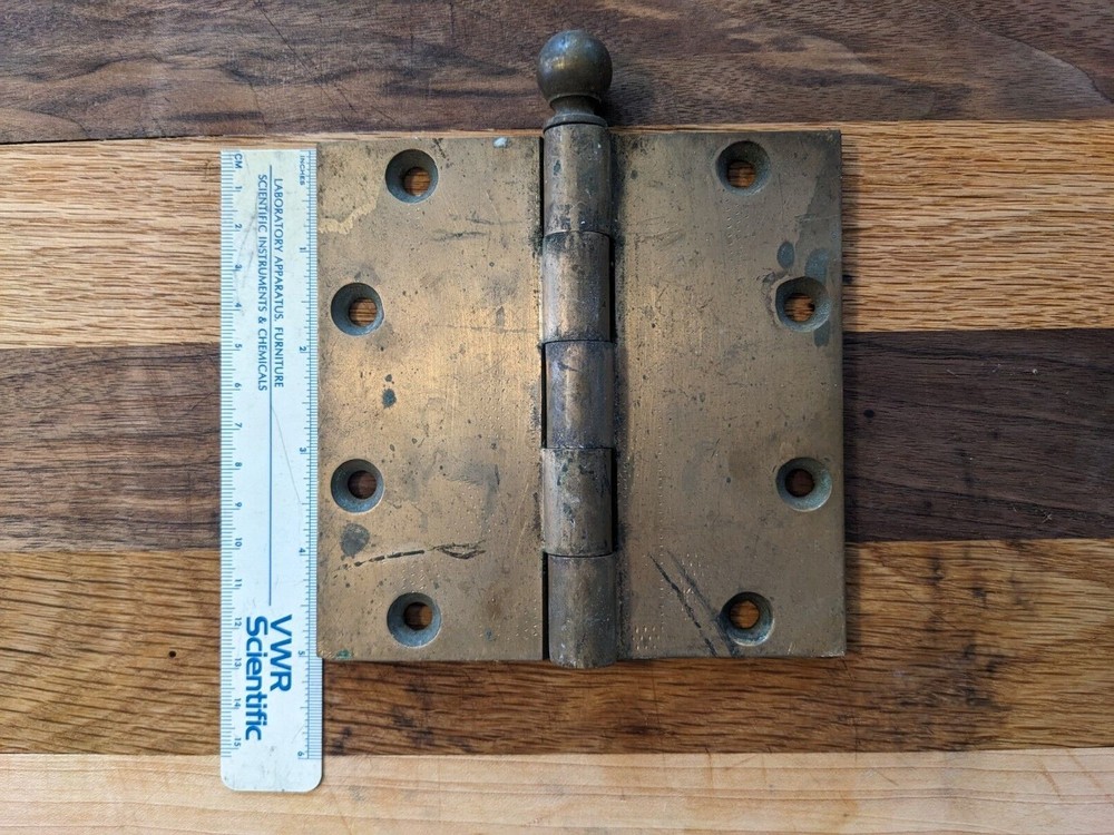 Antique Vintage SOLID Brass 5” Door Hinge