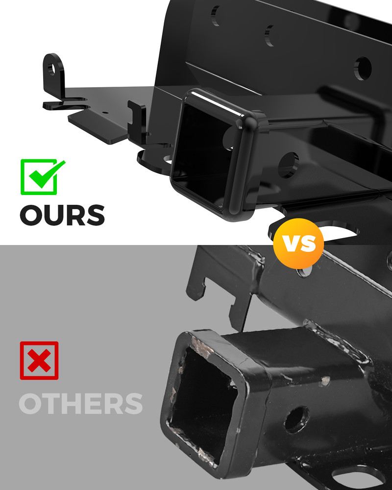 For 2021-2025 Ford Bronco 2" Steel Trailer Tow Hitch Receiver W/ Cover Class 3