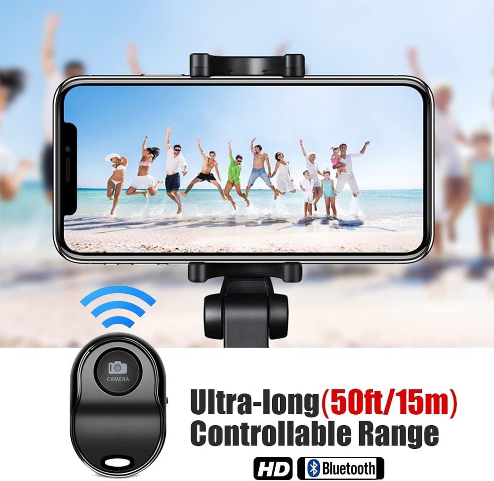 [Upgraded] Bluetooth 5.0 Remote Shutter for iPhone & Black × 2 Pack