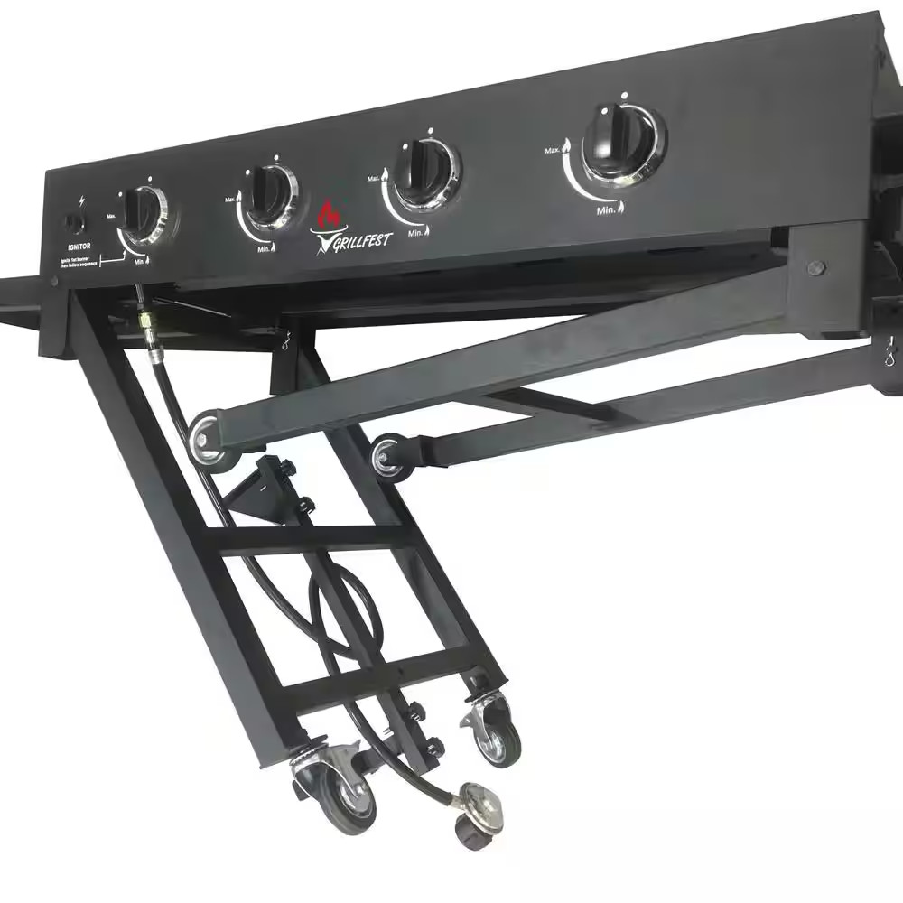4 Burner Liquid Propane Flat Top Griddle