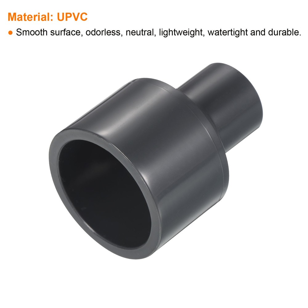 UPVC Fitting Pipe Reducer 1-1/4" x 1/2" 2pcs Straight Coupling