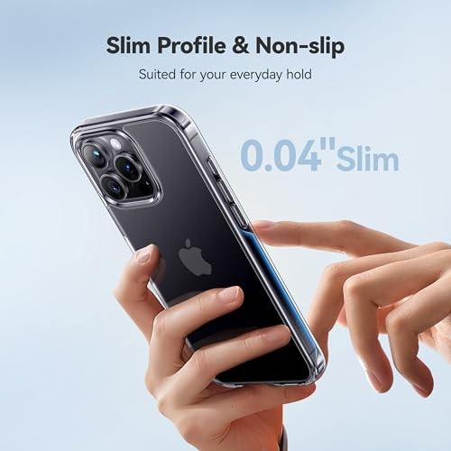 for iPhone 16 Pro Case Crystal Clear, [Never Yellow Technology] [12FT