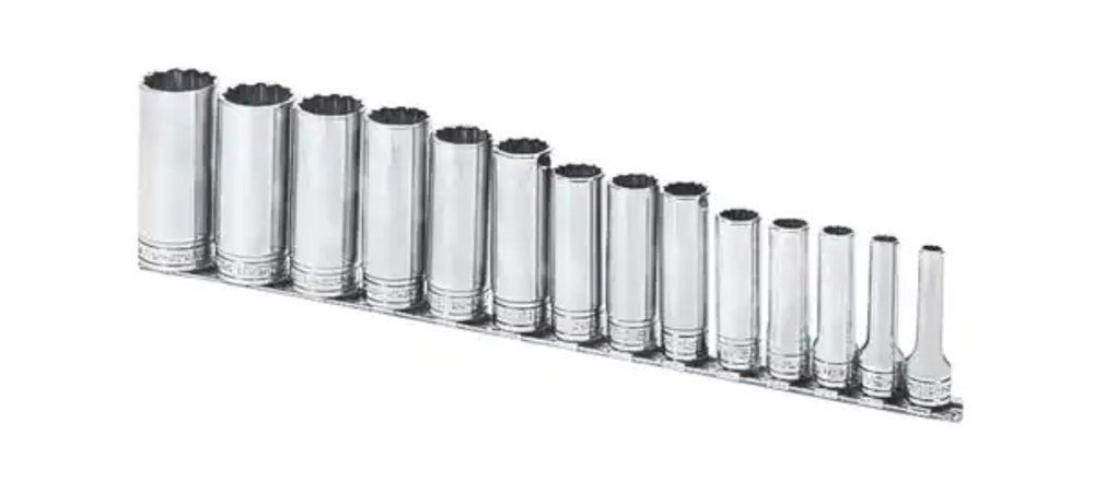 Deep Socket Set, 14 pc 3/8" Drive 12-Point