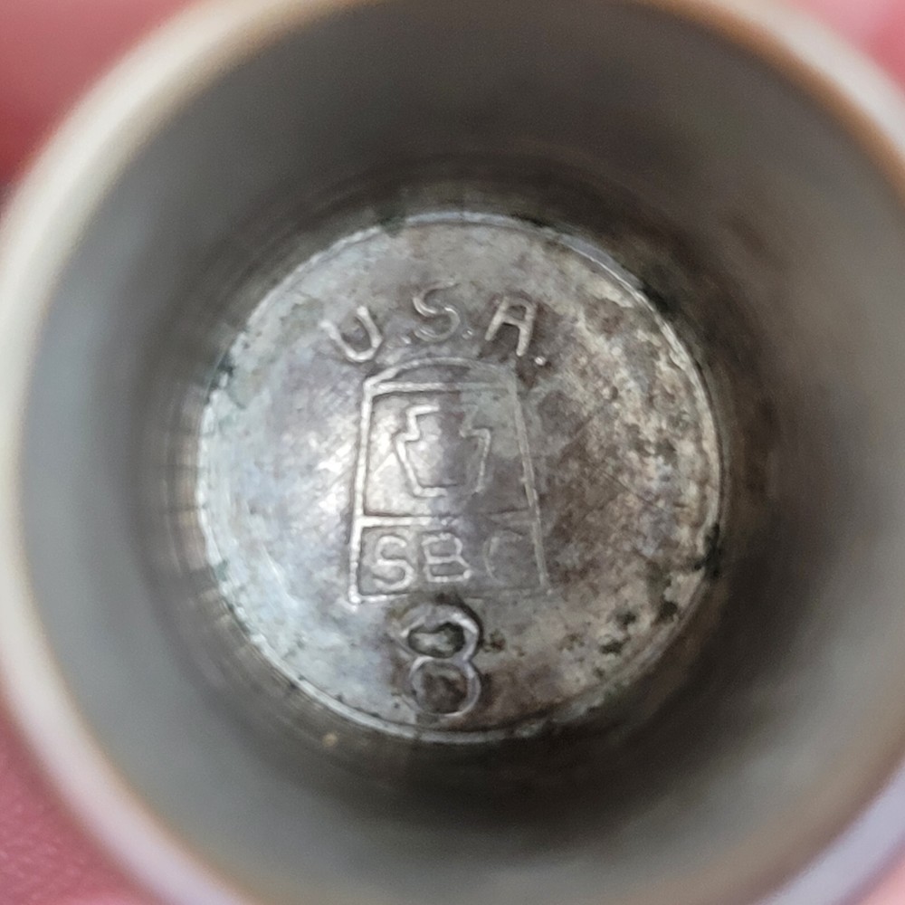 Antique SBC Simon Brothers Leaf Pattern Thimble Size 8
