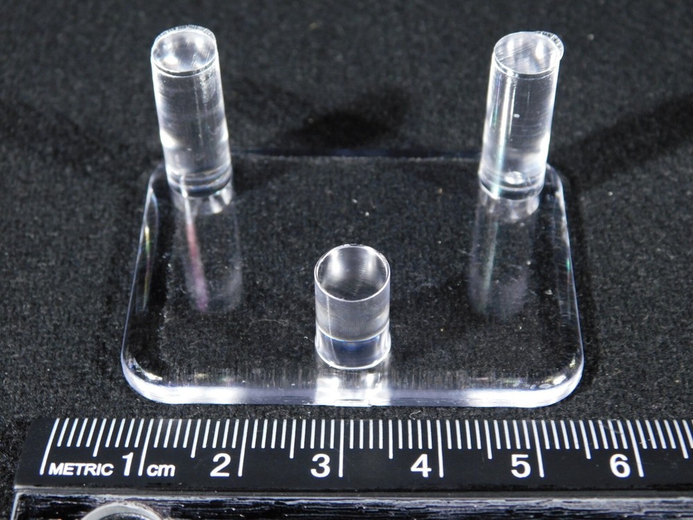Heavy Duty THREE Post SPHERE Display Stand SMALL Size Clear Acrylic