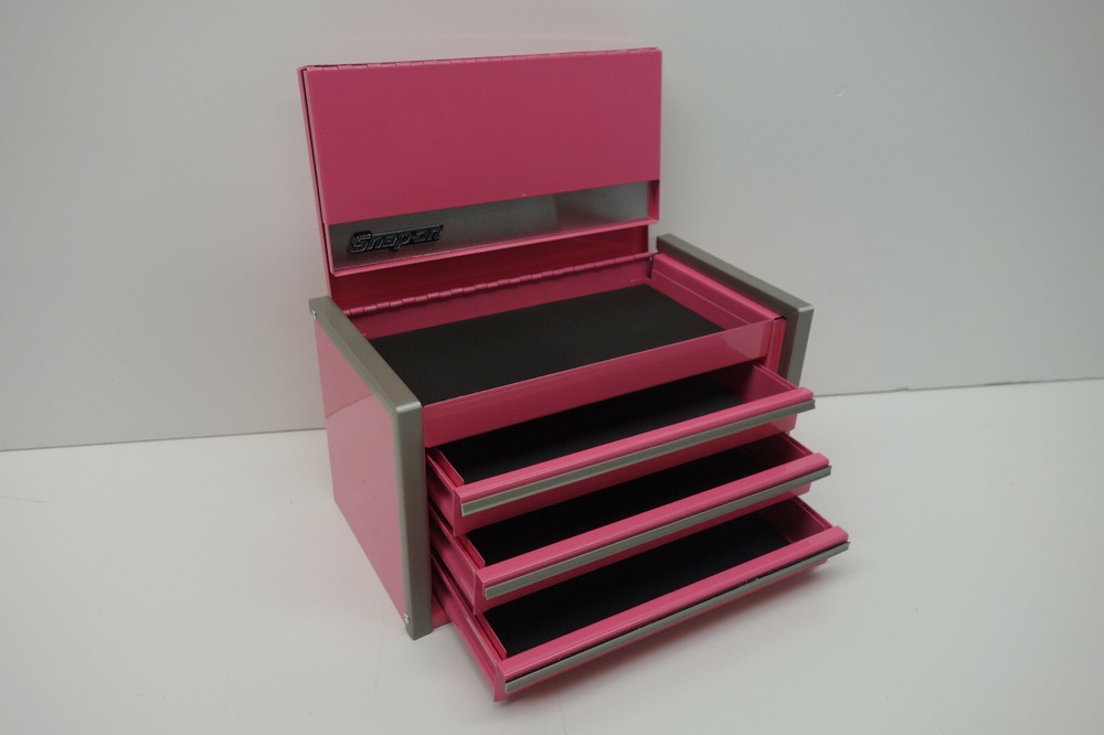 Snap-On - Micro Roll Cab BOTTOM & TOP chest "SET" Mini Tool Box Pink. Brand NEW