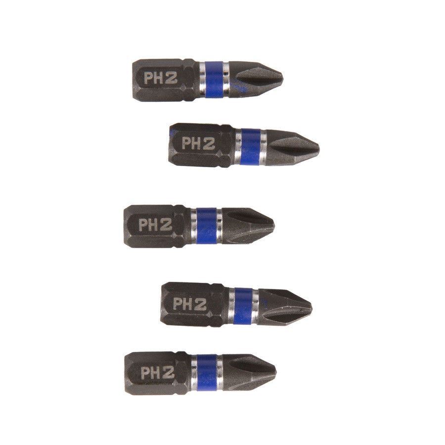 Irwin 1837328 Impact Performance Series #2 Phillips Impact Insert Bits 5 Pack
