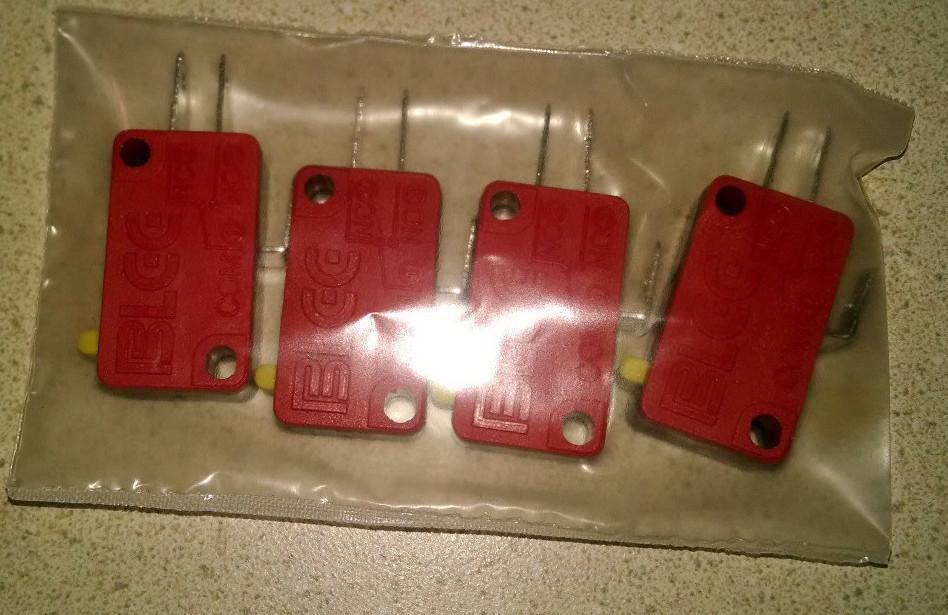 4 EA - 3 contact snap in microswitch for video arcade button