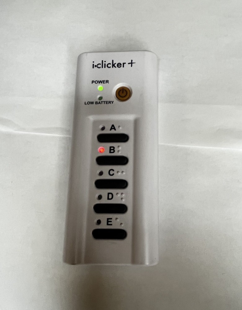 iClicker Plus RLR15 Student Classroom Response System Remote Control Unit WORKS