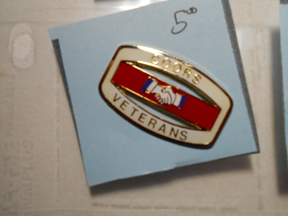 1-1/4" Coors Veterans beer hat pin