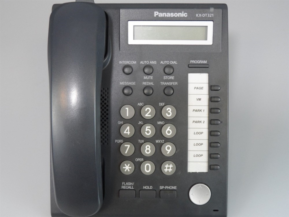 Panasonic KX-DT321-B Basic Charcoal Display Digital Office Phone KD-DT321