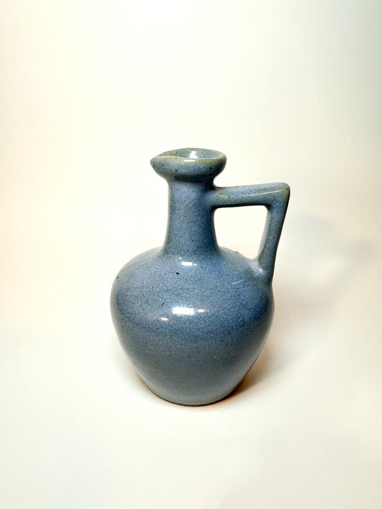 Vintage Art Pottery Pitcher Jug Light Blue Small