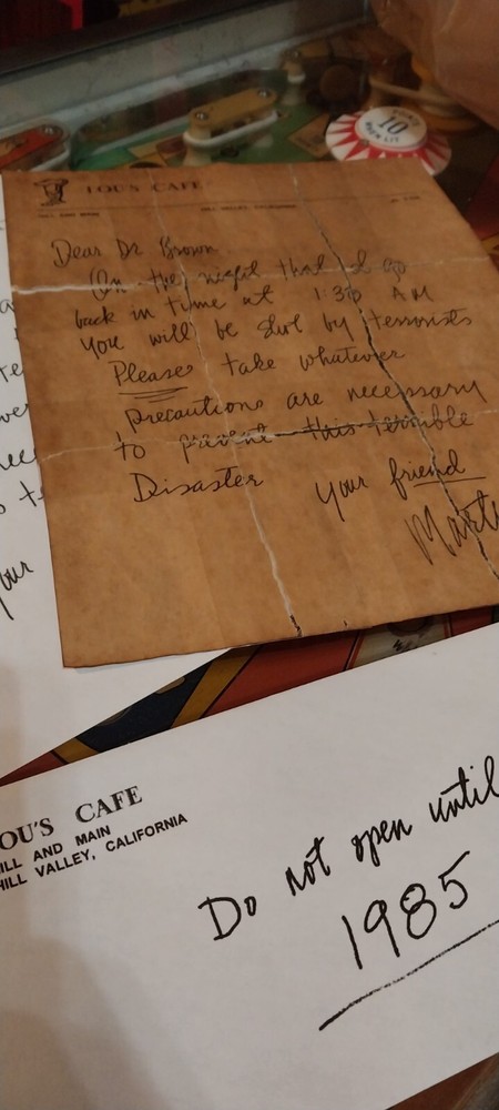 Back To The Future Marty Letters And Envelope Set