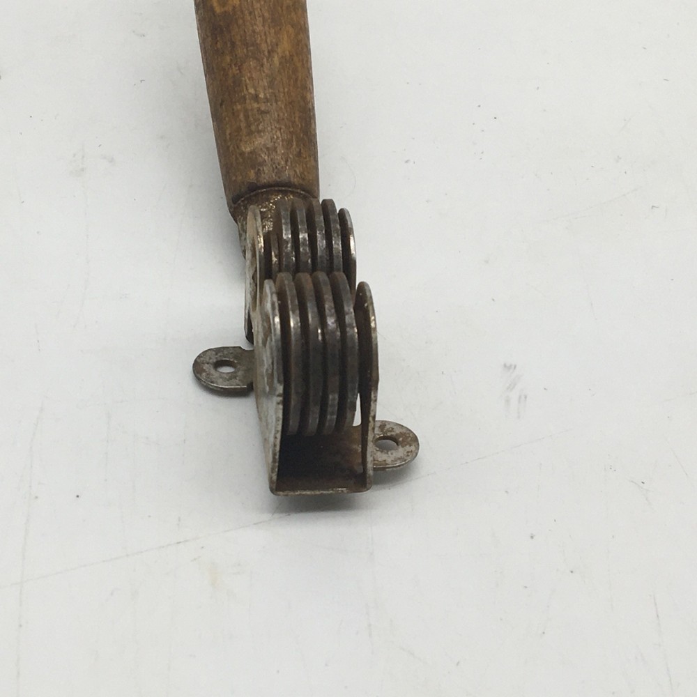 Pull Through Knife Sharpener Wood Handle Mountable Wood Handle Has Rust Vtg USA