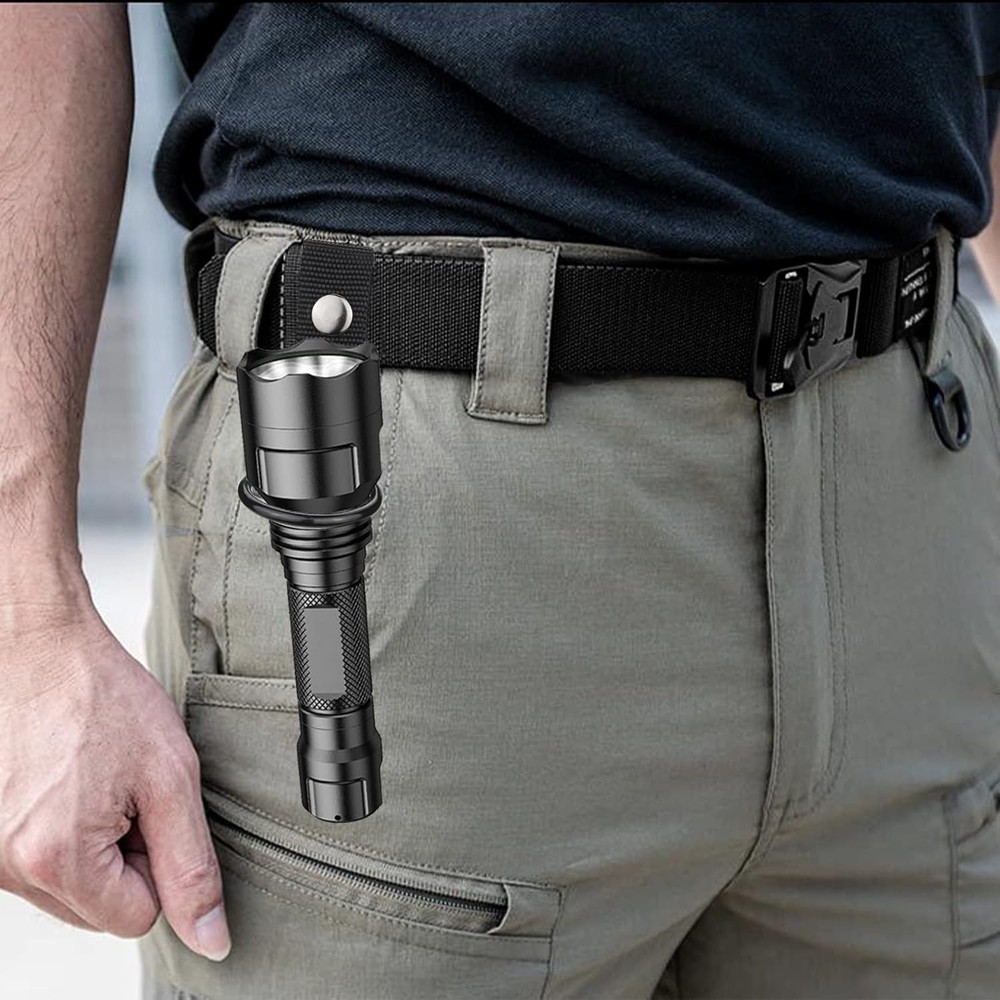 Nylon Flashlight Holder for Duty Belt - 2 Pack, Perfect for D/C Cell Lighting