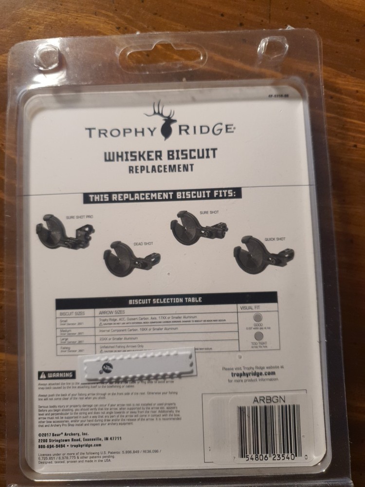 Trophy Ridge Whisker Biscuit Replacement Biscuit Green Medium