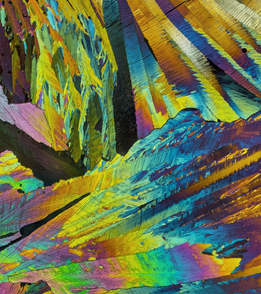 Microscope slide for polarization, Adipic Acid