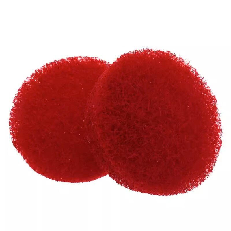 Quality 4 Inch 100mm Bathroom Home Cleaning Brush Nylon Powered Scrub Pad Red