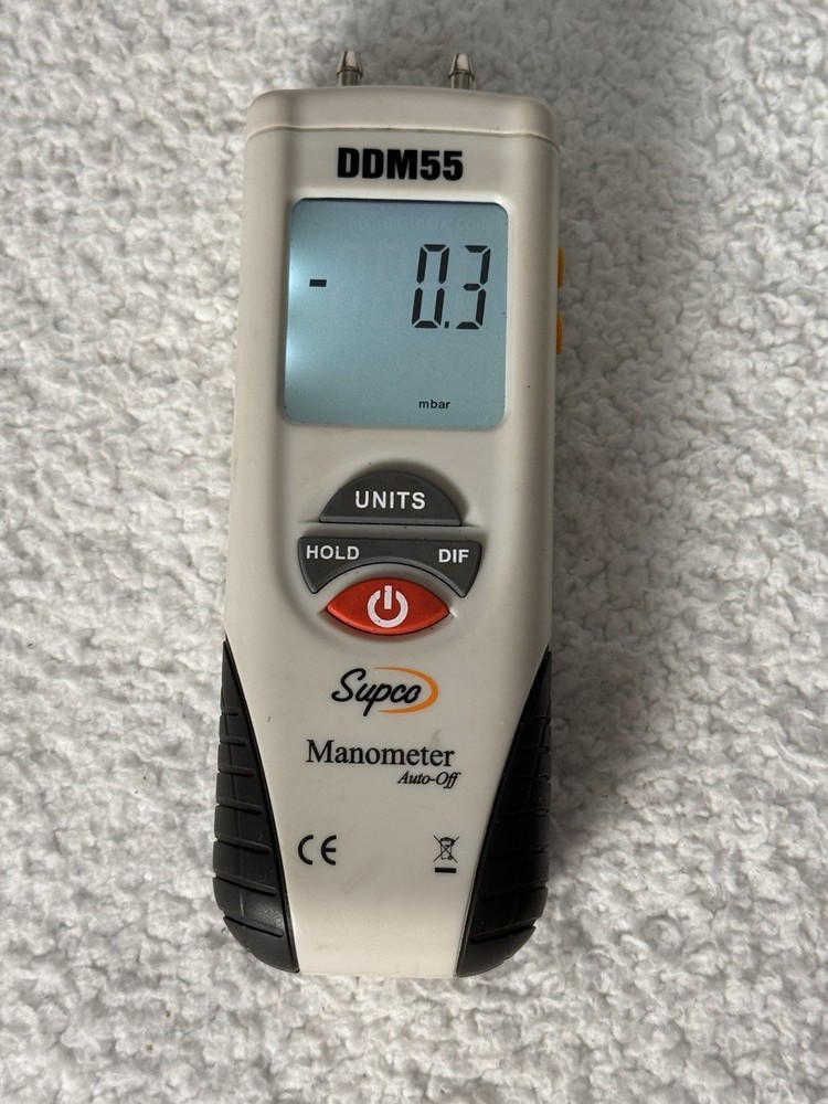 Supco DDM55 Dual Input Digital Differential Manometer with LCD Display