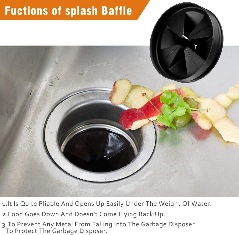 2 pcs Sink Baffle QCB-AM, Replace for Evolution Series Garbage Disposal Splash