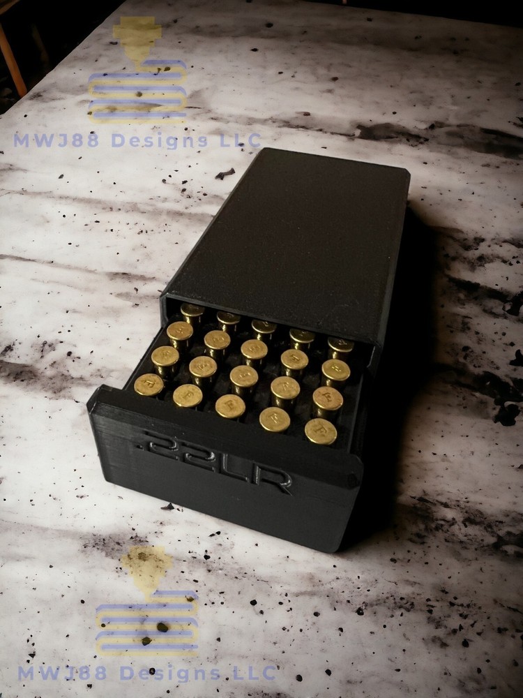 Sliding .22lr Ammo Storage Box Case - 50rd Round - Multiple Colors Available!