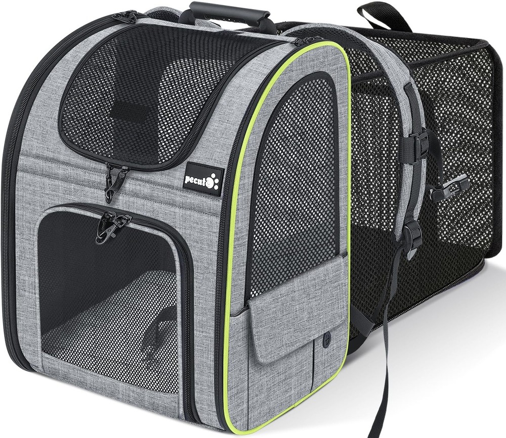 Pecute Cat Carrier Backpacks, Expandable Cat Backpack with Breathable Mesh, P...
