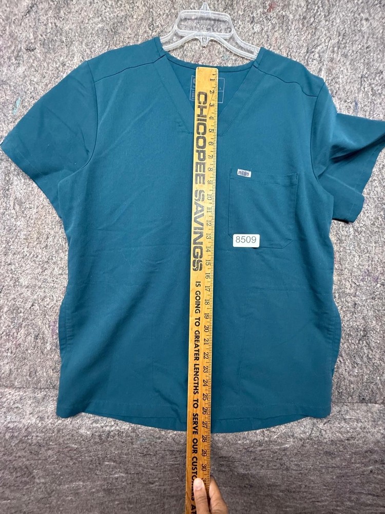Figs Womens Scrubs Top Technical Green Size L