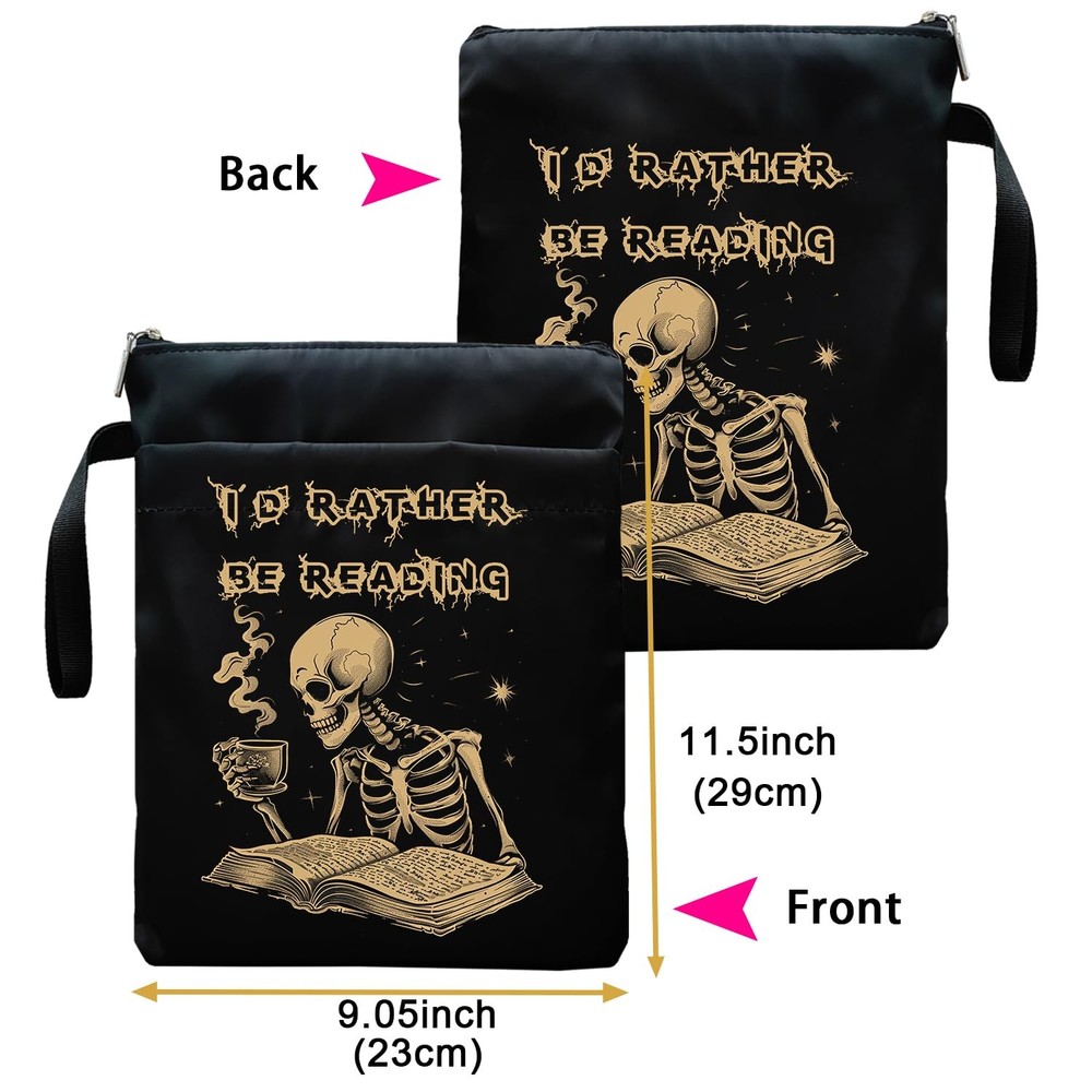 Large Black-E Reader Tarot Card Book Sleeve Pouch With Zipper Protector